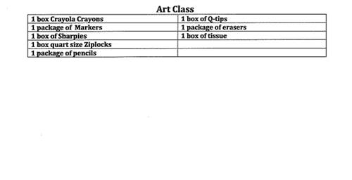 Art Supplies